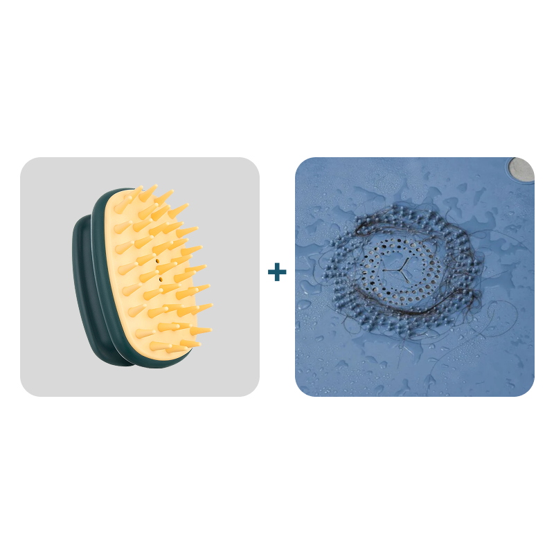 Coffret de soins de douche ultime gratuit : masseur de cuir chevelu & Attrape-cheveux