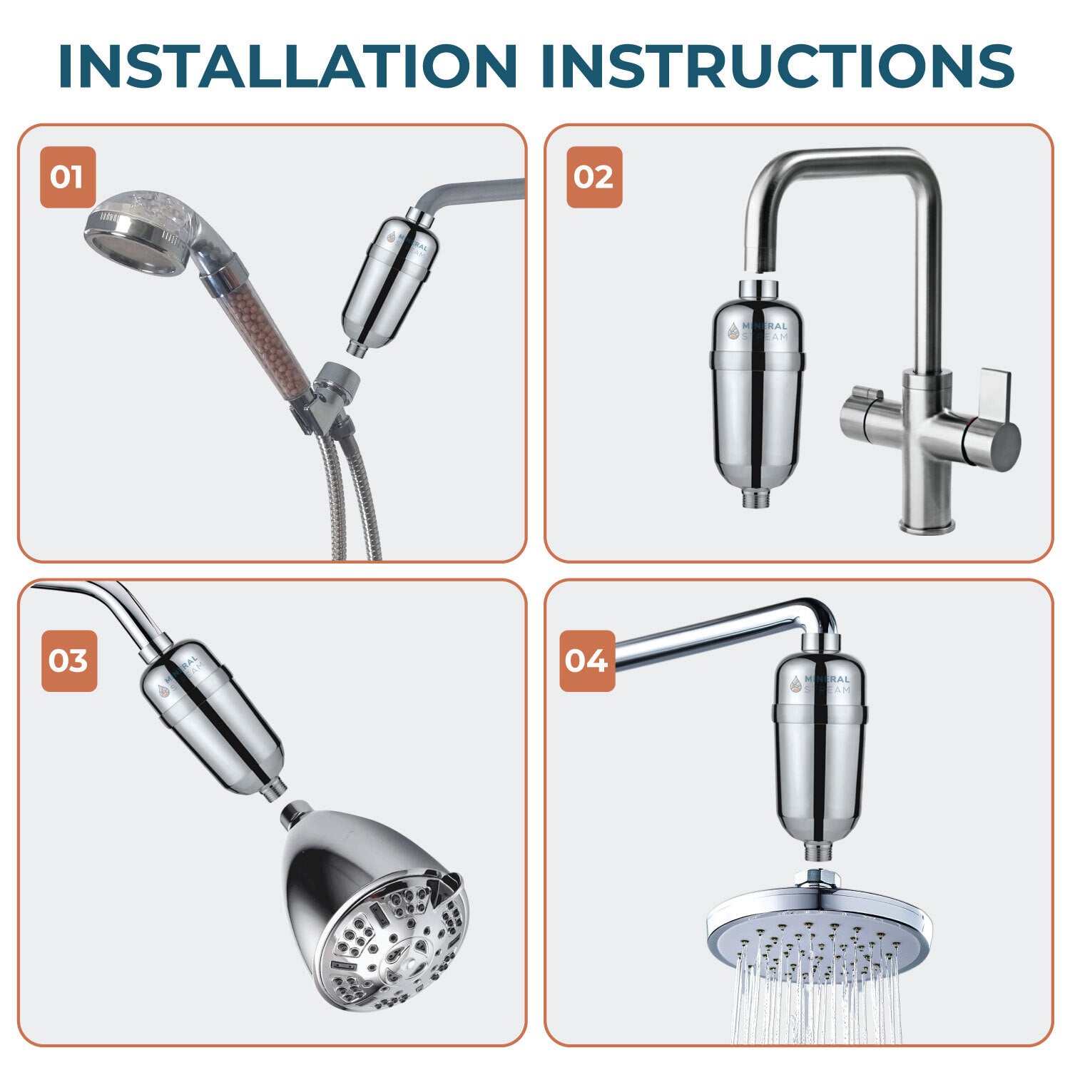 Filtre de douche avancé pour eau dure