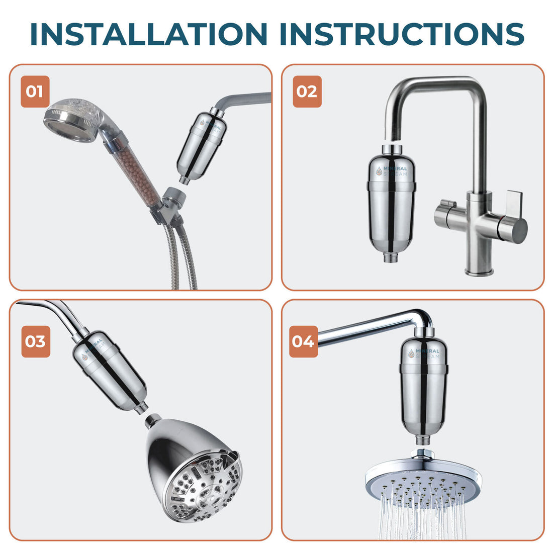 Filtre de douche avancé pour eau dure