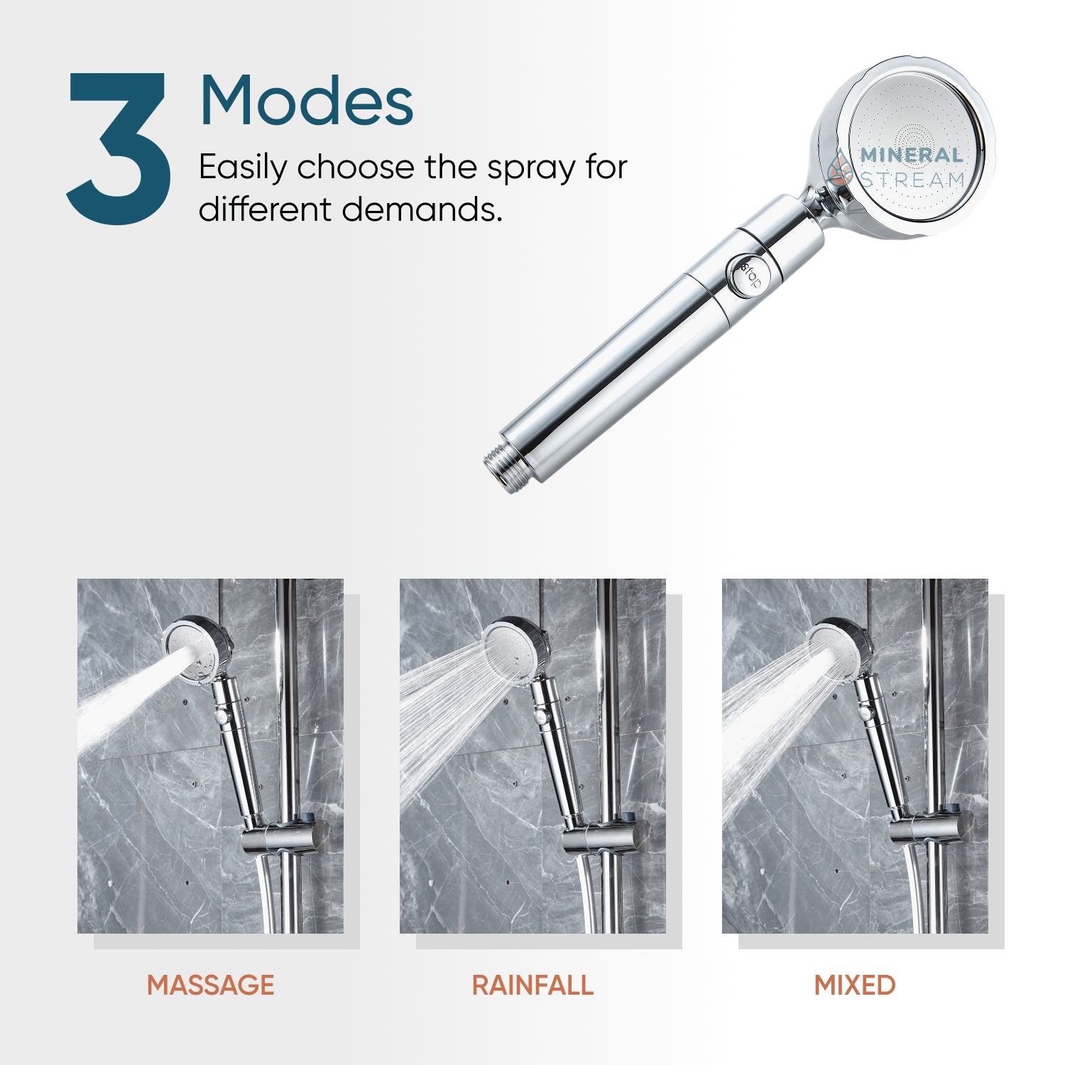 Système de Douche MineralStream Duo avec Pommeau de douche