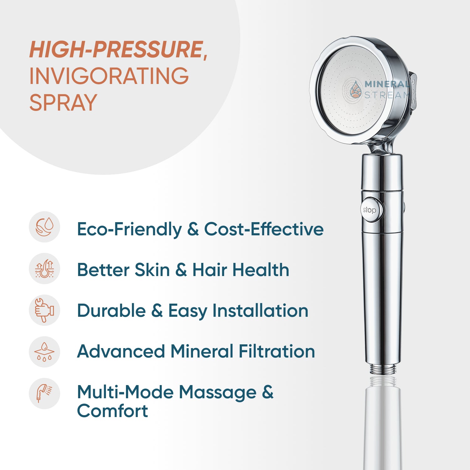 Système de Douche MineralStream Duo avec Pommeau de douche