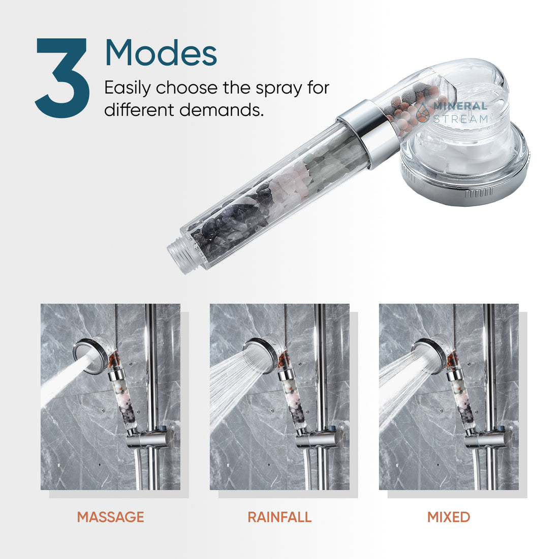 Pommeau de douche MineralStream™ Chakra