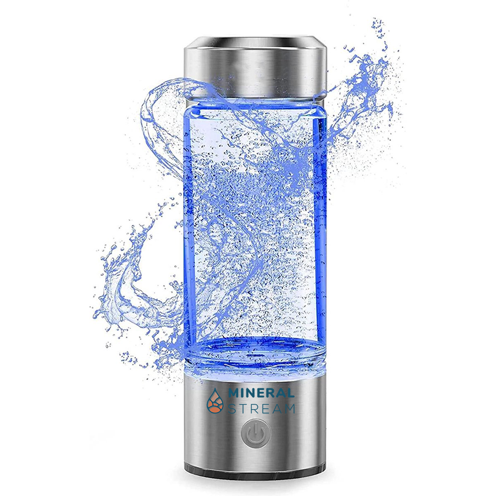 Original Hydrogen Water Bottle - front view of upsell by Mineral Stream