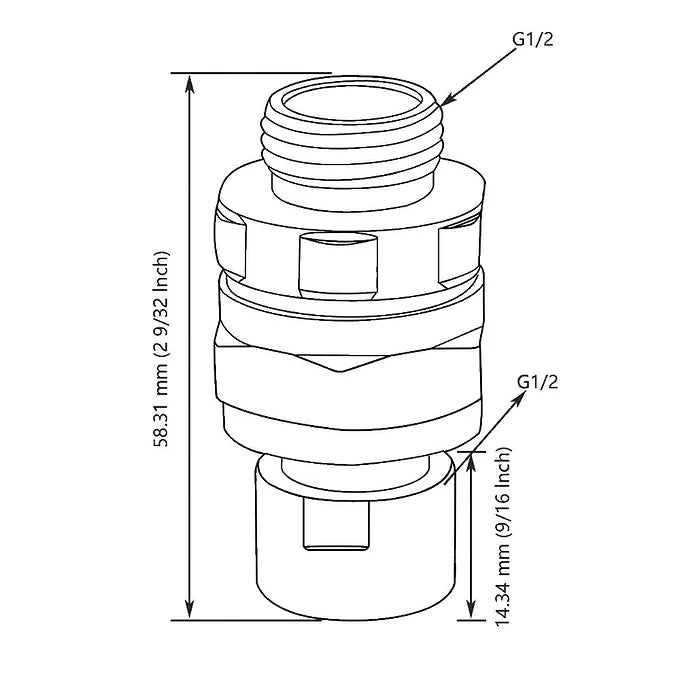 Connecteur pivotant de la pomme de douche