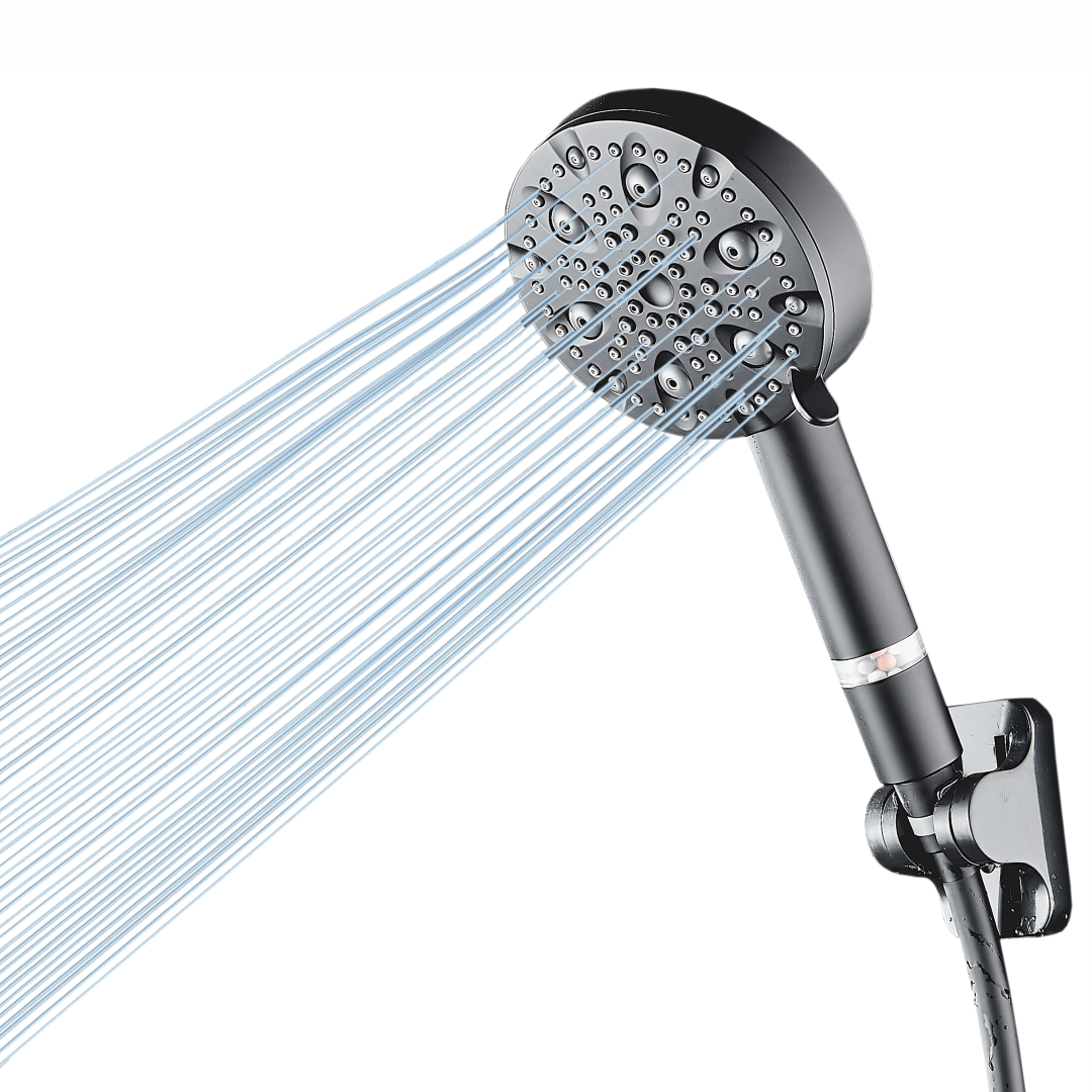 Pomme de douche haute pression MineralStream Luxe 9 modes (filtrée)