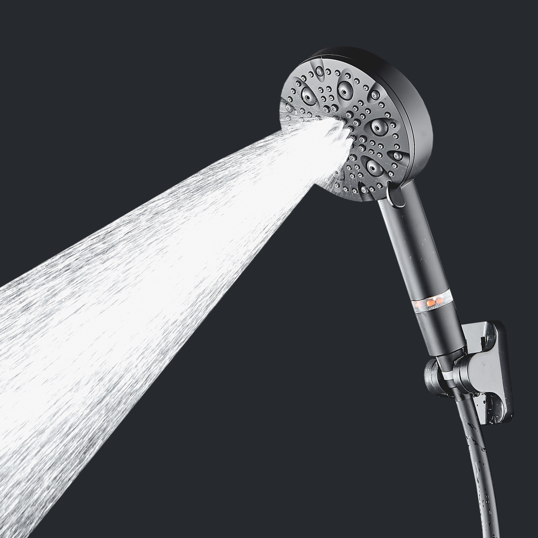 Pomme de douche haute pression MineralStream Luxe 9 modes (filtrée)