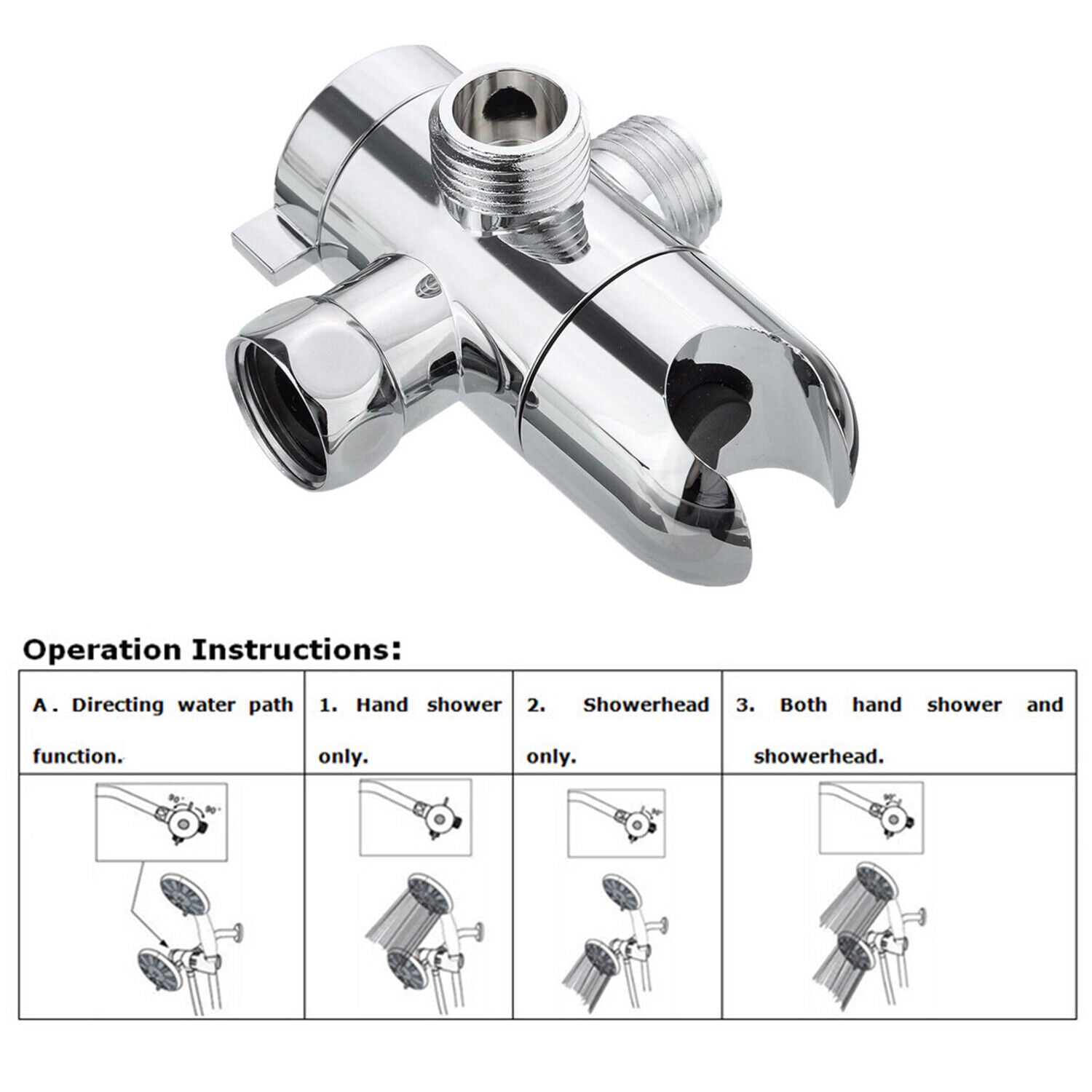 3 way shower diverter