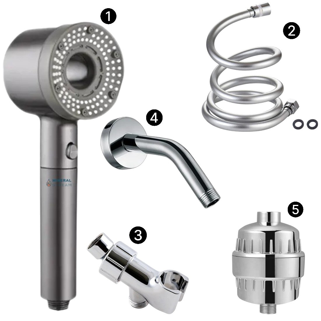 Hé kit de douche complet filtré pur