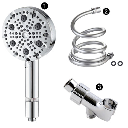 Pomme de douche haute pression MineralStream Luxe 9 modes (filtrée)