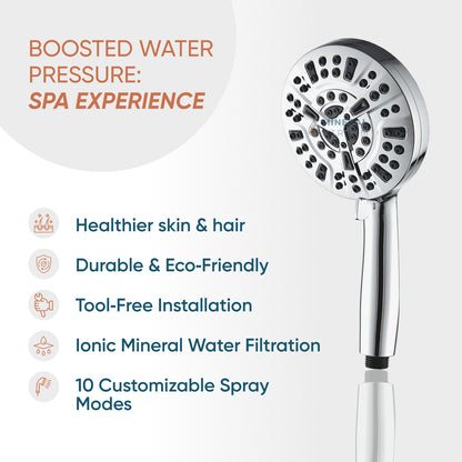 Pomme de douche à haute pression de mineralstream luxe 10 mode (filtré)